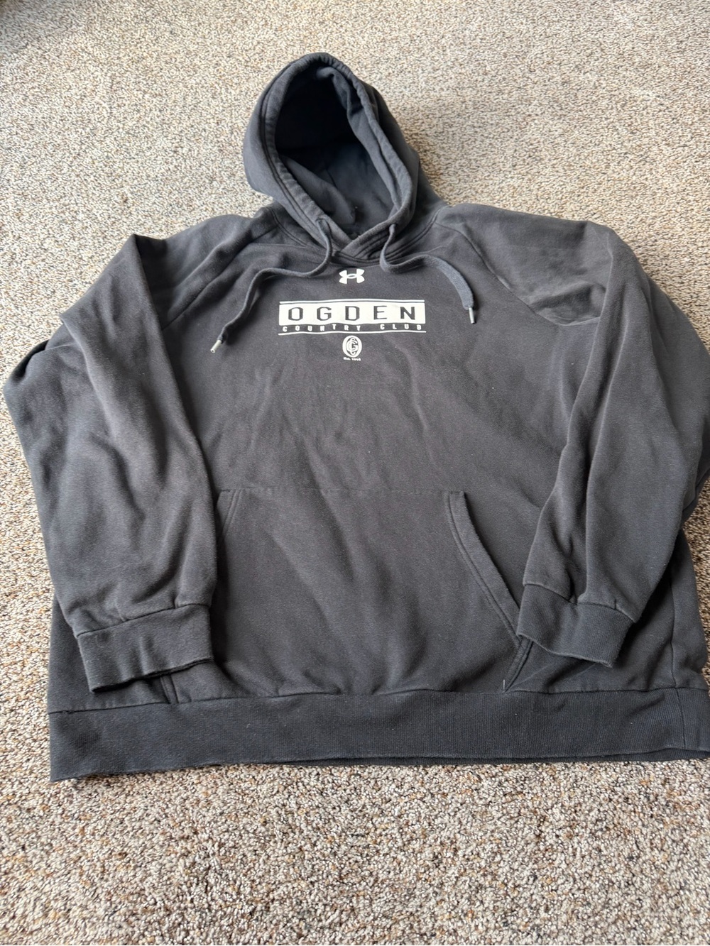 Under Armour Ogden Country Club Golf Hoodie Mens XL Black Pullover Sweatshirt
